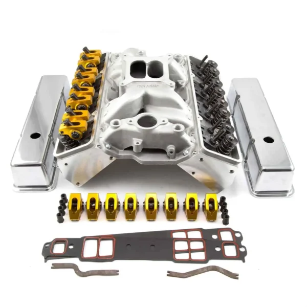 Speedmaster PCE435.1003 Fits Chevy SBC 350 Angle Plug Hyd Roller Cylinder Head Top End Engine Combo Kit - Afbeelding 2