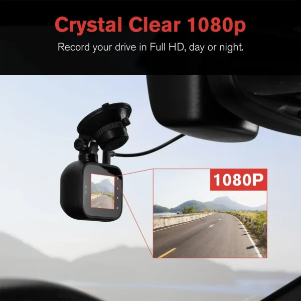 YADA 1080P Roadcam, Full-HD Day or Night, Smart G-sensor Recording 24_7, Motion Detection, SD Card Included, BT533146 - Afbeelding 2