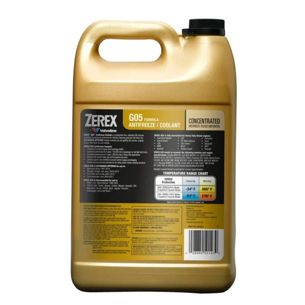 Zerex G05 Phosphate Free Antifreeze Coolant Concentrate 1 GA - Afbeelding 2