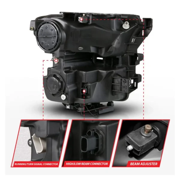 Anzo USA - 111630A FORD F-150 15-17 FULL LED PROJECTOR PLANK STYLE HEADLIGHTS - Afbeelding 3