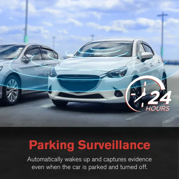 YADA 1080P Roadcam, Full-HD Day or Night, Smart G-sensor Recording 24_7, Motion Detection, SD Card Included, BT533146 - Afbeelding 3