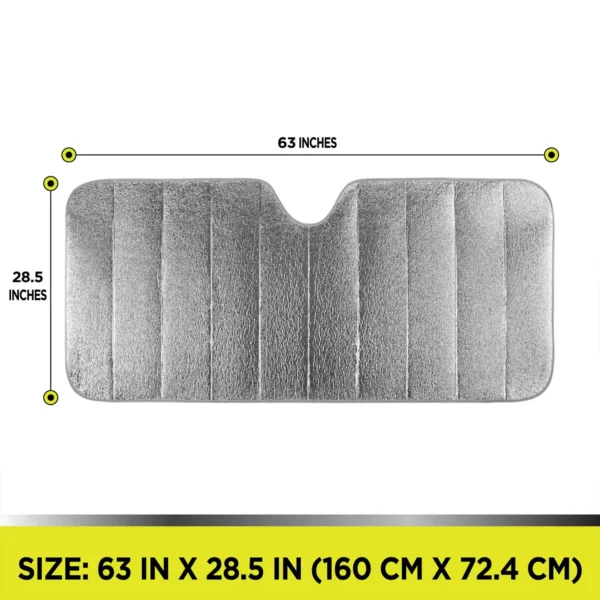 Auto Drive Lightweight Silver Accordion Sunshade 1 Pack - Afbeelding 3